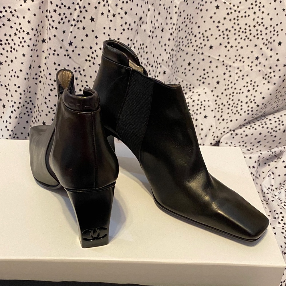 Elegant Chanel Black Ankle Boots